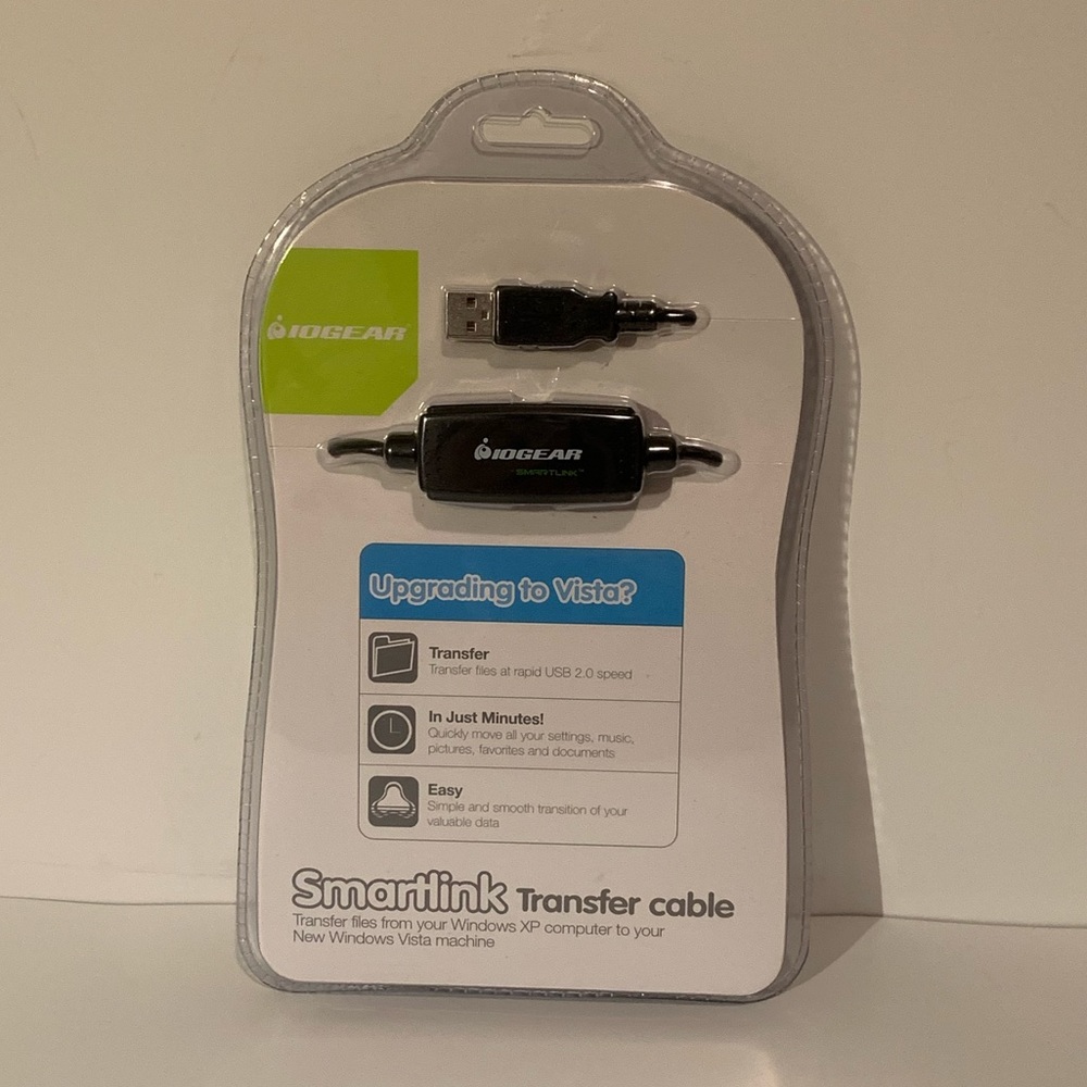[2/$25] IOGEAR SMARTLINK TRANSFER CABLE WINDOWS XP TO VISTA FILE TRANSFER CABLE